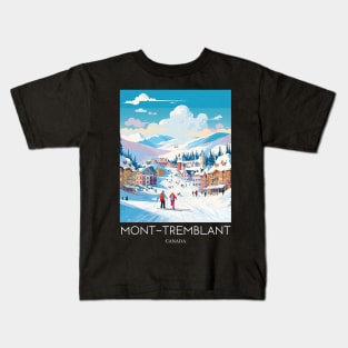 A Pop Art Travel Print of Mont Tremblant - Canada Kids T-Shirt